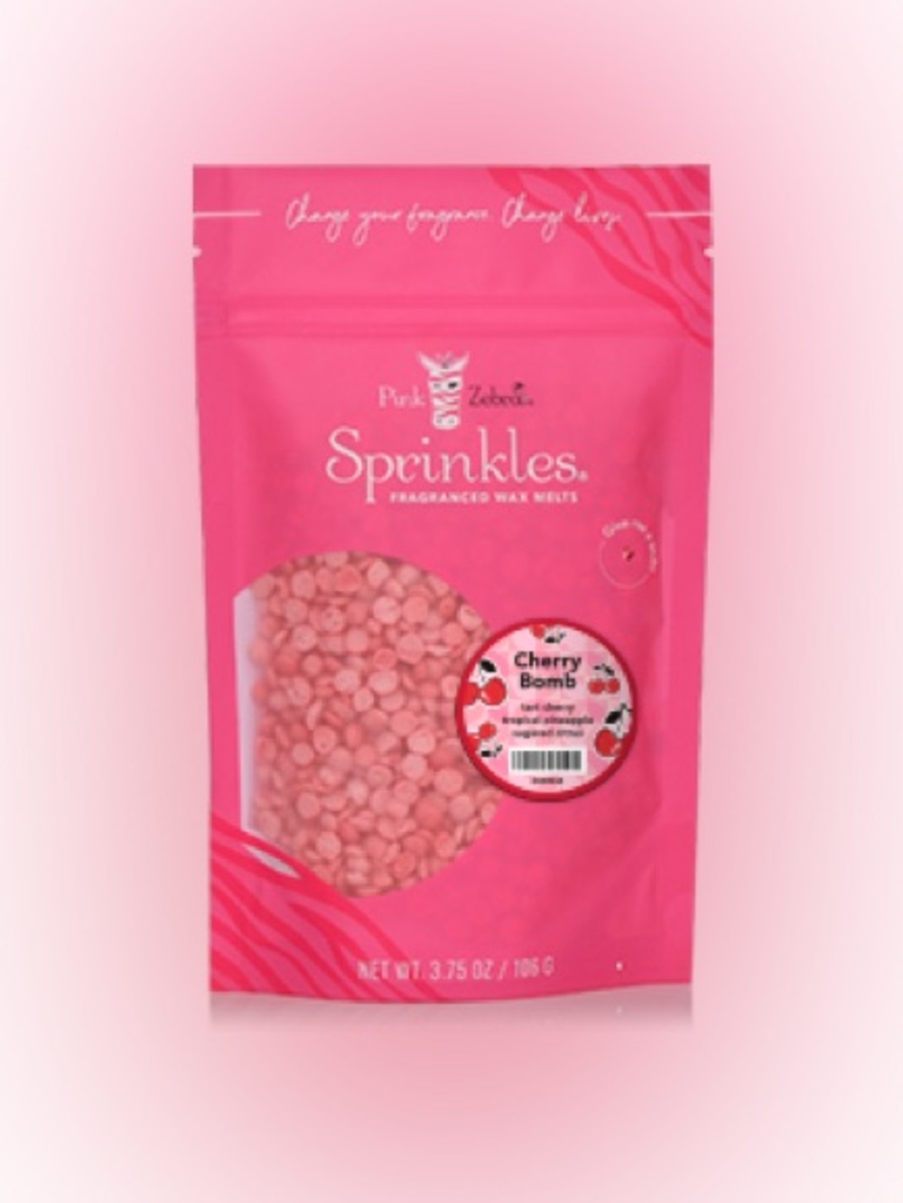 Cherry Bomb Pink Zebra Sprinkles